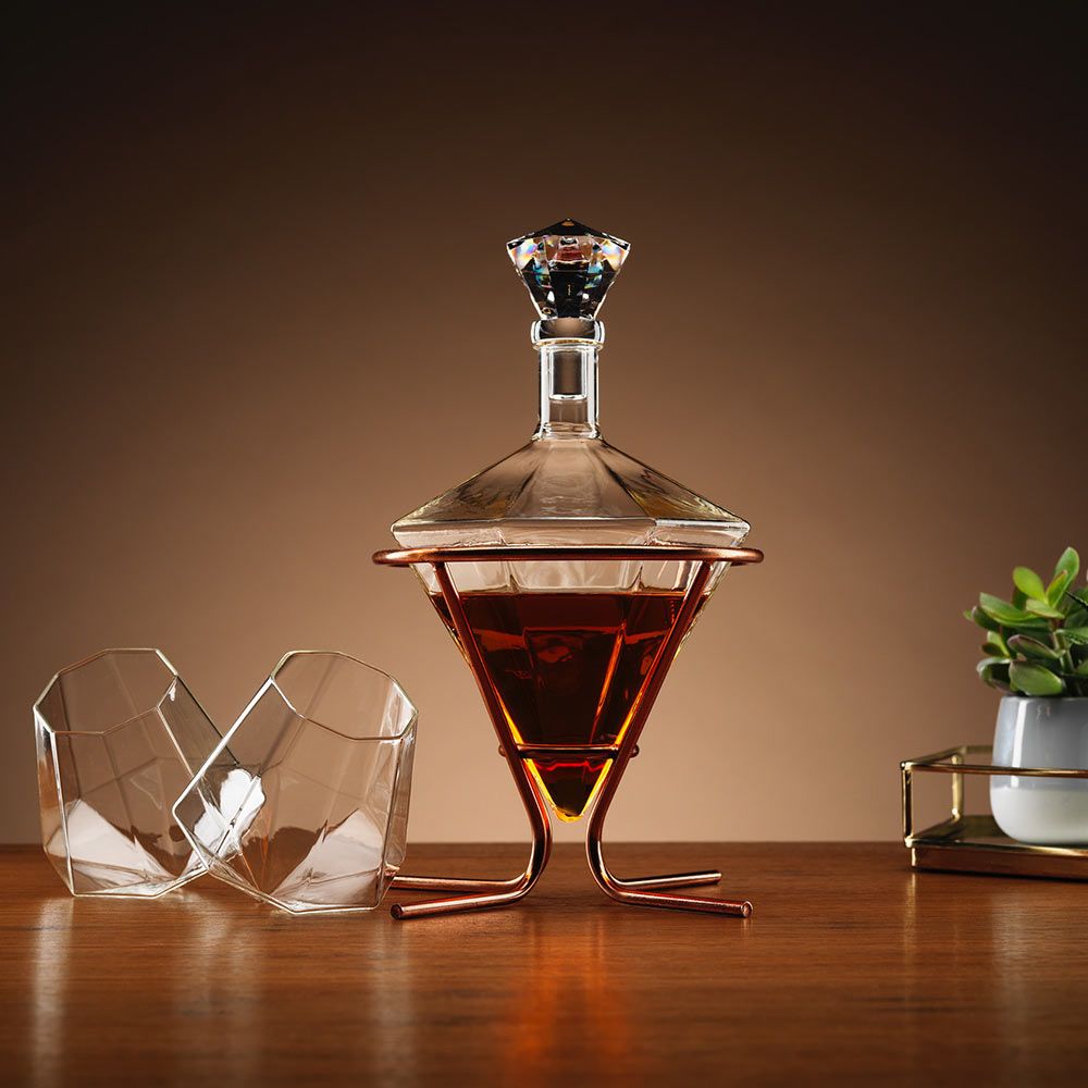 Diamond Decanter with Glasses Set - Gajet