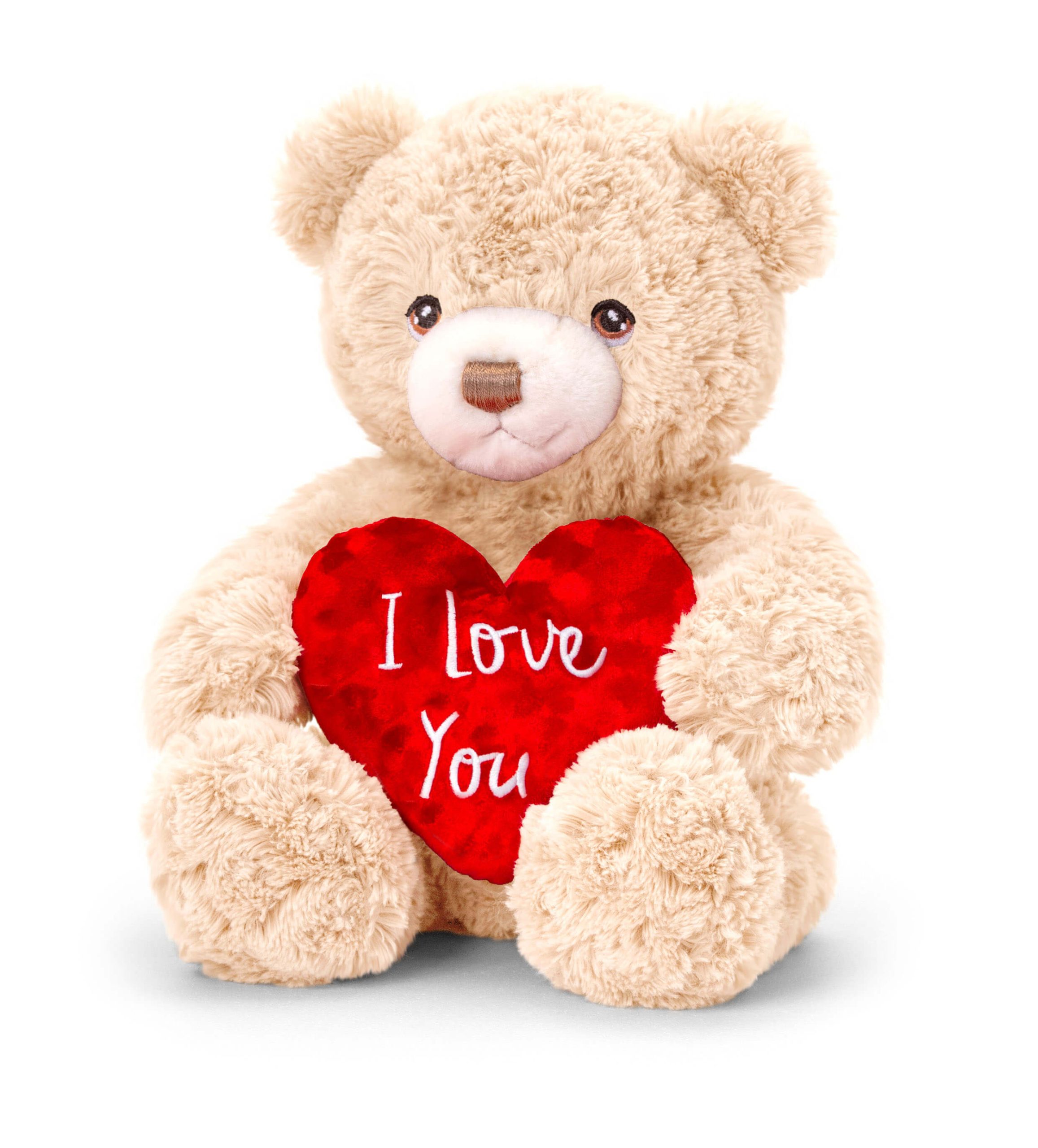 30cm Keeleco Cream Bramble Bear With Heart - Gajet