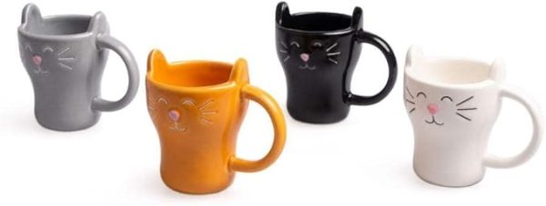 Coffee Set , Meow x 4 Assorted Colours