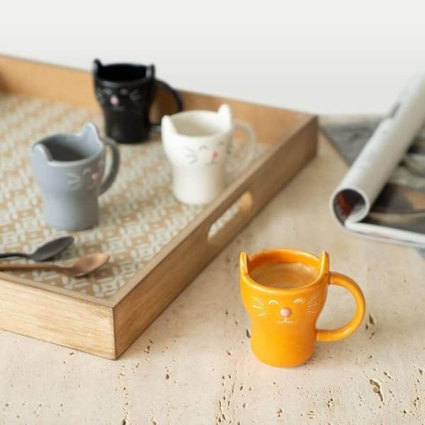 Coffee Set , Meow x 4 Assorted Colours