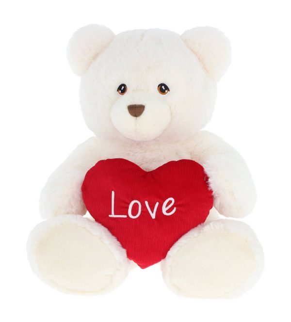 75cm Harry Bear with heart - Cream