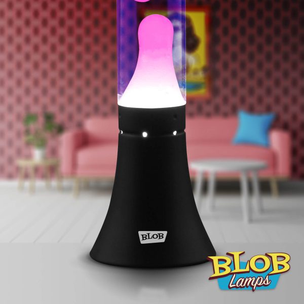 Lava lamp Modern Black - Pink/Purple