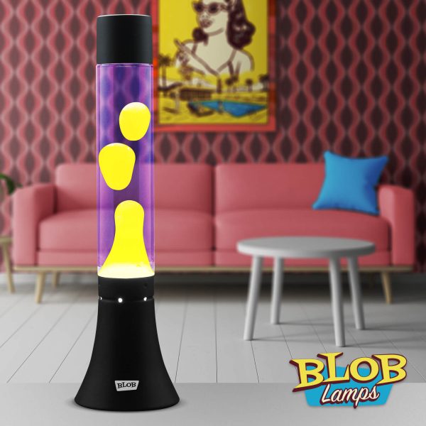 Lava lamp Modern Black - Yellow/Purple