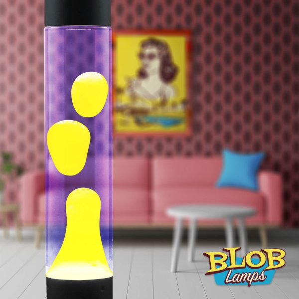 Lava lamp Modern Black - Yellow/Purple