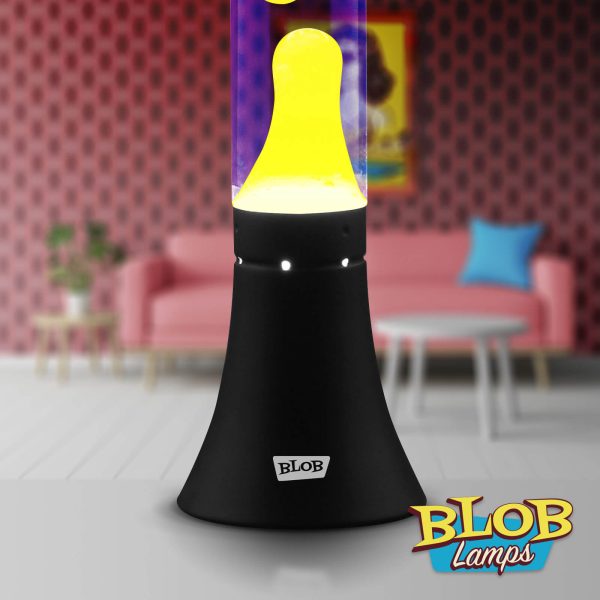 Lava lamp Modern Black - Yellow/Purple