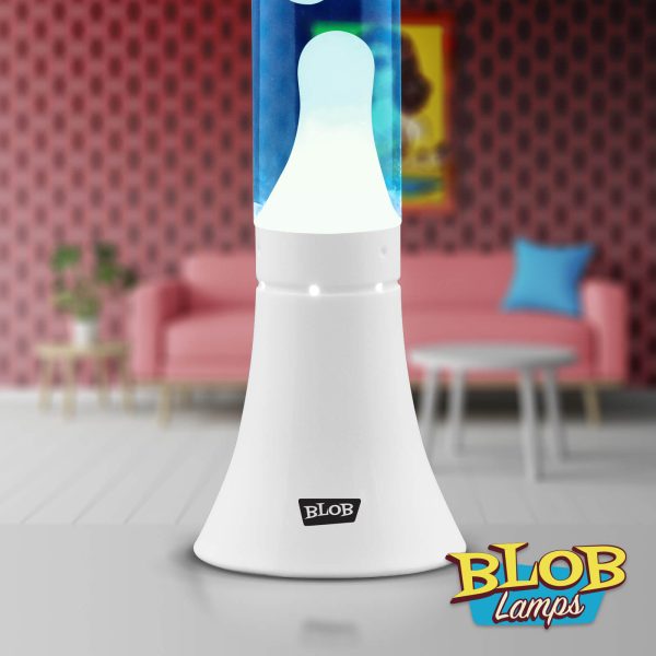 Lava lamp Modern White - White/Blue