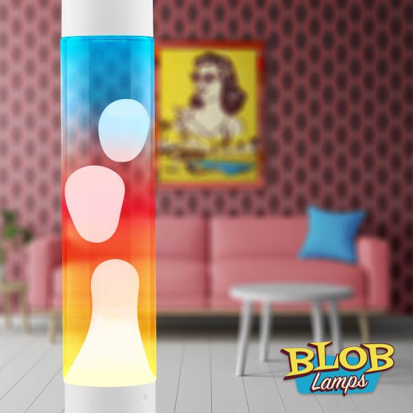 Lava lamp Modern White - White/Sunset