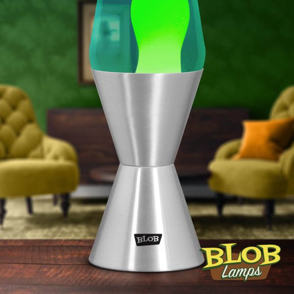 Lava lamp Vintage Silver - Green / Blue