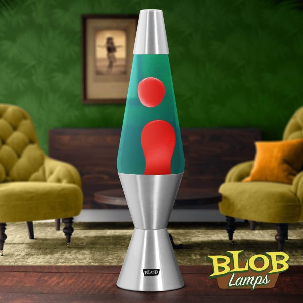 Lava lamp Vintage Silver - Red / Blue